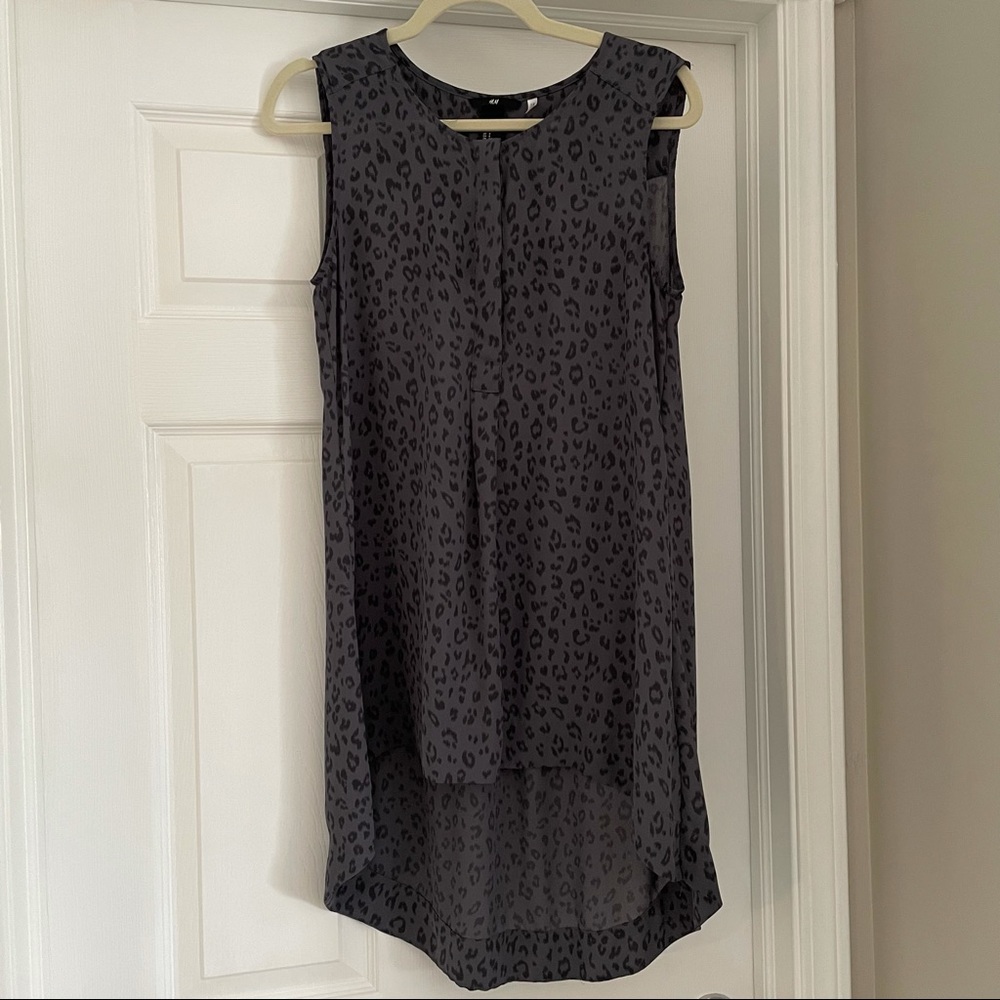 H&M Sleeveless Leopard Print Tunic Size 8 - Picture 1 of 7